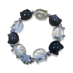 天然石　オニキス・水晶　ブレスレット