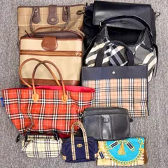 ②比較的美品あり🌈B～Jランク　BURBERRY　バーバリー　ノバチェック　　ショルダーバッグ　ハンドバッグ　bag　アクセサリーポーチ　ナイロン　レザー　まとめ　まとめ売り　10点　「０EL」