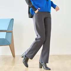 【SALE 26%OFF 2/6 10:00まで】【新入荷】【新品】【送料込】裏起毛ストレートセンタープレスパンツ 【M~L】【L~LL】チャコールグレー