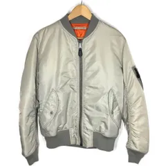 【倉吉店】 中古 AVIREX | アヴィレックス ミリタリージャケット COMMERCIAL LOGO ブルゾン MA-1 6162164 グレー サイズ：L 【93】