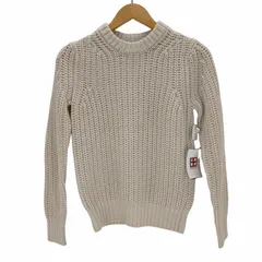 スローン SLOANE 3G畦編み コットン×アクリル クルーネック ニット レディース  1