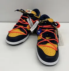 NIKE ナイキ ダンク LOW LTHR / OW CT0856-700 24.0cm US6 スニ-カ- イエロー×ネイビー