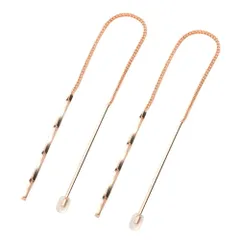 【ピンクゴールド×ワンサイズ】[Cream dot. クリームドット公式]  金属アレルギー ニッケルフリー アメリカン ロング チェーン 揺れる ひねり 大人 上品 シンプル