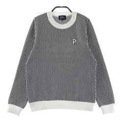 サイズ：0 PEARLY GATES パーリーゲイツ 2023年 ニット セーター ストライプ ネイビー系 [240101573272] ゴルフウェア レディース ストスト