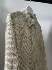 ストライプ シースルー シャツ ブラウス