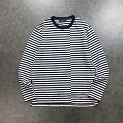 Paul Smith Jeans L/S Tee ポールスミス 長袖 ロンT デザイン カットソー クルーネック ボーダー ネイビー/ホワイト メンズ L