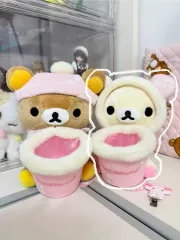 コリラックマ 冬 フード ピンク 小物入れ ぬいぐるみ