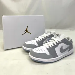 01w-5741 ナイキ NIKE  26.5cm Women's Air Jordan 1 Low Wolf Grey ウィメンズ エアジョーダン1 ロー ウルフグレー DC0774-105 箱/タグ付き  スニーカー  【中古品】