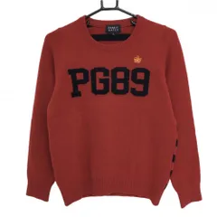 【美品】パーリーゲイツ セーター レッド×ネイビー 背面ボーダー カシミヤ混 ニット レディース 0(S) ゴルフウェア PEARLY GATES