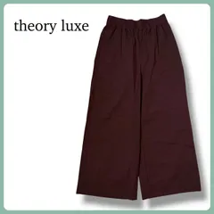 theory luxe セオリーリュクス ストレッチ麻混ワイドパンツ 030 ブラウン系 クロップド 春夏 涼しい