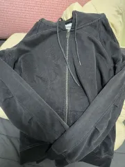 ディミトリ ブラック PIGMENT フードジップアップ チャコールグレー