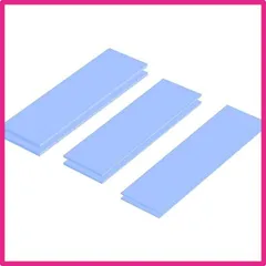 6 Rongdeson サーマルパッド 6パック 3種類の厚さ 熱暴走対策 冷却ラジエーターフィン 両面放熱シリコーンパッド 熱伝導性6.0 W/mk 軟らか材質 SSD CPU GPU LED ICチップセット冷却用 ブルー