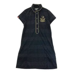 サイズ：M FILA GOLF フィラゴルフ  半袖ワンピース ラインストーン ドット柄 ブラック系 [240101575799] ゴルフウェア レディース ストスト