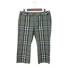 BURBERRY LONDON バーバリーロンドン ノバチェッククロップドパンツ 大きいサイズ:44 七分丈   コットンナイロン グレー レディース / 241007003200