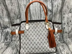 SAZABY サザビー トートートバッグ ハンドバッグ オフホワイト オレンジ