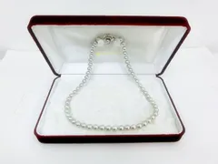 あこや真珠 シルバーパール ネックレス 約7.3mm ジュエリーネックレス 33.0g 42.0cm アコヤ 本真珠