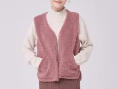 (新品) M スパオおまけ付きボアベスト フリースベスト ファーベスト