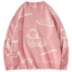 【ノーブランド】こだわり素材 ユニセックス クルーネックセーター - シンプルで使いやすいデザイン