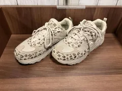 HI-TEC ハイテック スニーカー 31 57-2 レオパード 厚底ソール ローカットスニーカー 全体的に使用感有り 25cm メッシュ素材