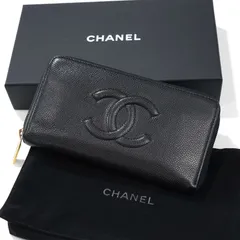 【新品同様＋】CHANEL 2016 キャビアスキン 小銭入れ付き 長財布
