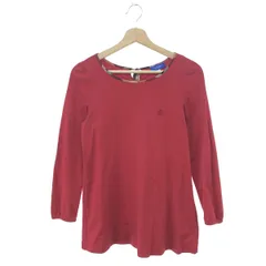 BLUE LABEL CRESTBRIDGE ブルーレーベルクレストブリッジ 長袖カットソー サイズ:38 ロゴ刺繍   コットン100％ レッド レディース / 241005006753