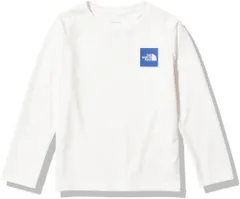 ザ・ノース・フェイス THE NORTH FACE アウトドア ロングスリーブスモールスクエアロゴティー キッズ 長袖 Tシャツ トップス ロンT オーガニックコットン 綿 シンプル 紫外線 UVカット 柔らかい ロゴ入り  NTJ32357 W ホワイト