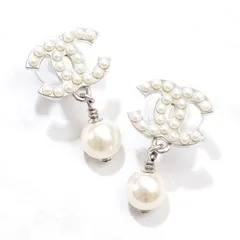 【未使用 展示品】CHANEL シャネル ココマーク パール ピアス