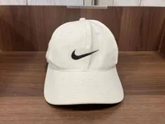 NIKE ナイキ 白タグ 90s 台湾製 スウォッシュ 汚れ有り スナップバック フリーサイズ ホワイト ライトグリーン 変形 キャップ