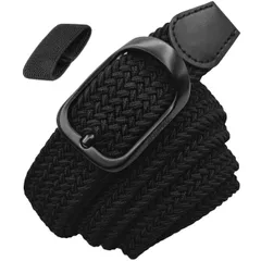 [] メッシュベルト メンズ 大きいサイズ 編み込み 穴なし ゴムベルト 伸びる 伸縮 ゴルフ カジュアル ビジネス 紳士 学生服 フリーサイズ ストレッチ