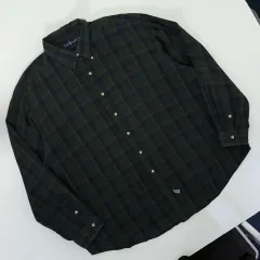 Polo ポロ ラルフローレン 90s 刺繍 コットン タータンチェック オーバーサイズシャツ