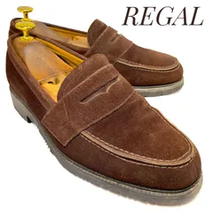 REGAL リーガル スウェード コインローファー ハーフサドル SNOW HOLD スノーホールド 639 茶 ブラウン 23cm  革靴 ビジネスシューズ ドレス カジュアル 本革 本皮 メンズ