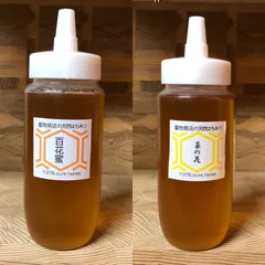 セール【非加熱・生蜂蜜】百花蜜500g&菜の花500g(2本)