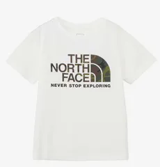 ザ・ノース・フェイス THE NORTH FACE アウトドア ショートスリーブカモロゴティー キッズ S/S Camo Logo Tee ボーイズ ガールズ カットソー Tシャツ 半袖 子供服 コットン 紫外線対策  NTJ32359 W ホワイト
