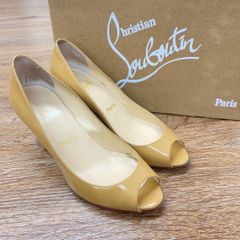 Christian Louboutin ベージュ ハイヒール 37 - メルカリ
