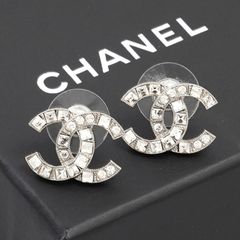 新品同様】CHANEL ココマーク ラインストーン シルバー ピアス - メルカリ