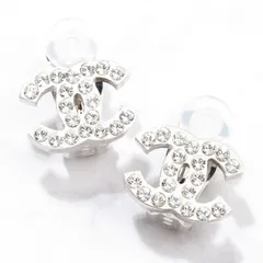 【新品同様＋】CHANEL シャネル ココマーク シルバー イヤリング