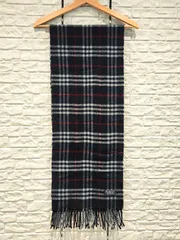 ㉗ Burberrys of LONDON ラムウールチェックマフラー バーバリー ノバチェック 英国製