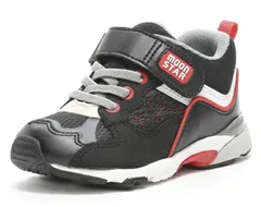 【moonstar】CARROT MS C2335 ウェービー BLACK ブラック ムーンスター キャロット 子供靴 キッズ スニーカー 抗菌防臭 ワイド 3E 黒色