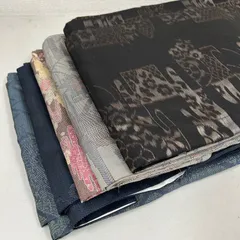 大島紬 着物 正絹 5着 着物まとめ売り リメイク材料 m-587