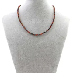 シンプルストーンネックレスメノウ（アゲート）【丸玉】4mm【天然石ビーズパワーストーン】