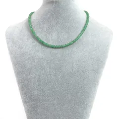 シンプルストーンネックレスアベンチュリン【丸玉】4mm【天然石ビーズパワーストーン】