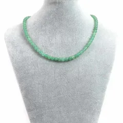 シンプルストーンネックレスアベンチュリン【丸玉】6mm【天然石ビーズパワーストーン】