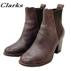 Clarks クラークス サイドゴアブーツ ショートブーツ UK31/2 US6 BRN/ブラウン