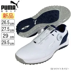【新品・未使用】 プーマゴルフ ゴルフシューズ アルファキャットニトロディスクスパイクレスシューズ 378920-2 ホワイトネイビー 26.5 27.5 29.0 29.5 大きいサイズ有 PUMA