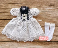 JANAYA ハンドメイド　幼SD服　水玉柄ワンピース　2点セット　翌日発送