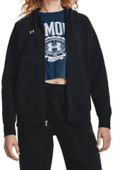 アンダーアーマー UNDER ARMOUR UAライバルフリース フルジップ フーディー レディース パーカー 柔らかい 軽量 吸汗速乾 防寒 保温 ジム トレーニング フィットネス オフシーン デイリー  1379497 001 BLACK/WHITE