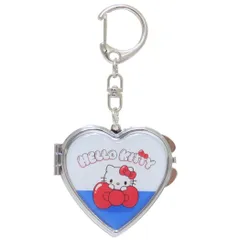 【メール便】ハローキティ キーリング ハート型ミラーキーホルダー ぷっくり サンリオ カミオジャパン 鏡 キャラクター グッズ 