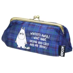 ムーミン コスメポーチ チェックジャガードがま口ポーチ 北欧 ワタナベ 化粧ポーチ 小物入れ キャラクター グッズ 