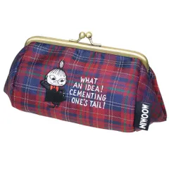 ムーミン コスメポーチ チェックジャガードがま口ポーチ リトルミイ 北欧 ワタナベ 化粧ポーチ 小物入れ キャラクター グッズ 