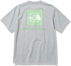 ザ・ノース・フェイス THE NORTH FACE アウトドア ショートスリーブバンダナスクエアロゴティー メンズ S/S Bandana Square Logo Tee 半袖 Tシャチ ニット生地 ロゴ入り ペイズリー  NT32349 Z MIXグレ